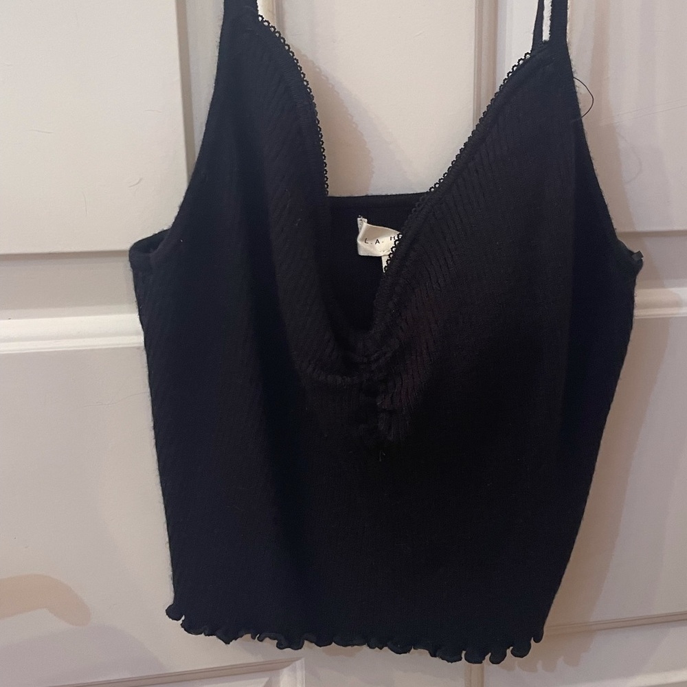 Brand new la hearts cropped black tank